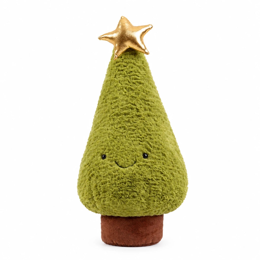 Christmas Tree Plush with Reindeer and Star Topper - Tree / 11in / 30cm … (3 tailles)