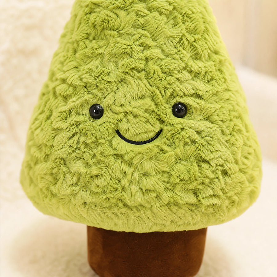Christmas Tree Plush with Smiling Face and Gold Star - Détail matière