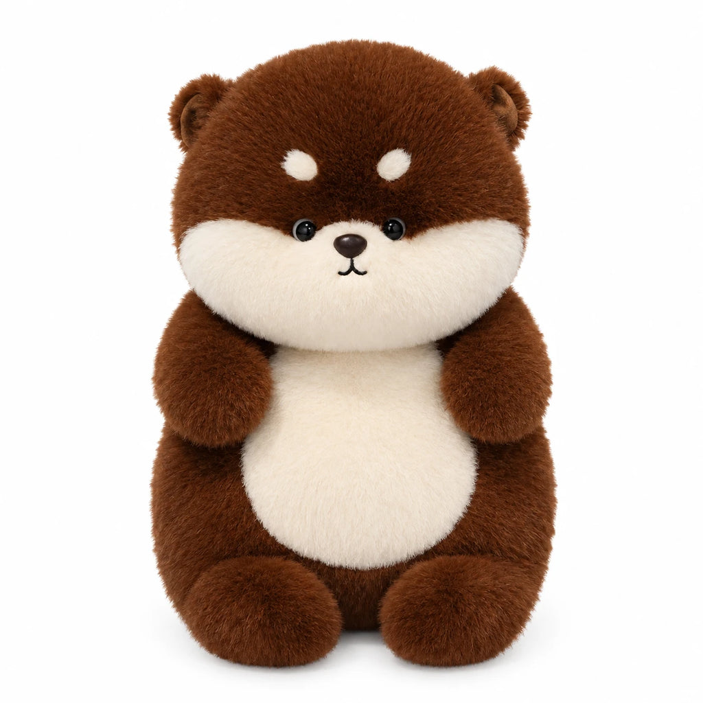 Chubby Animal Plush in Beaver, Dino, Cat, Fox, and Dog Designs - Beaver