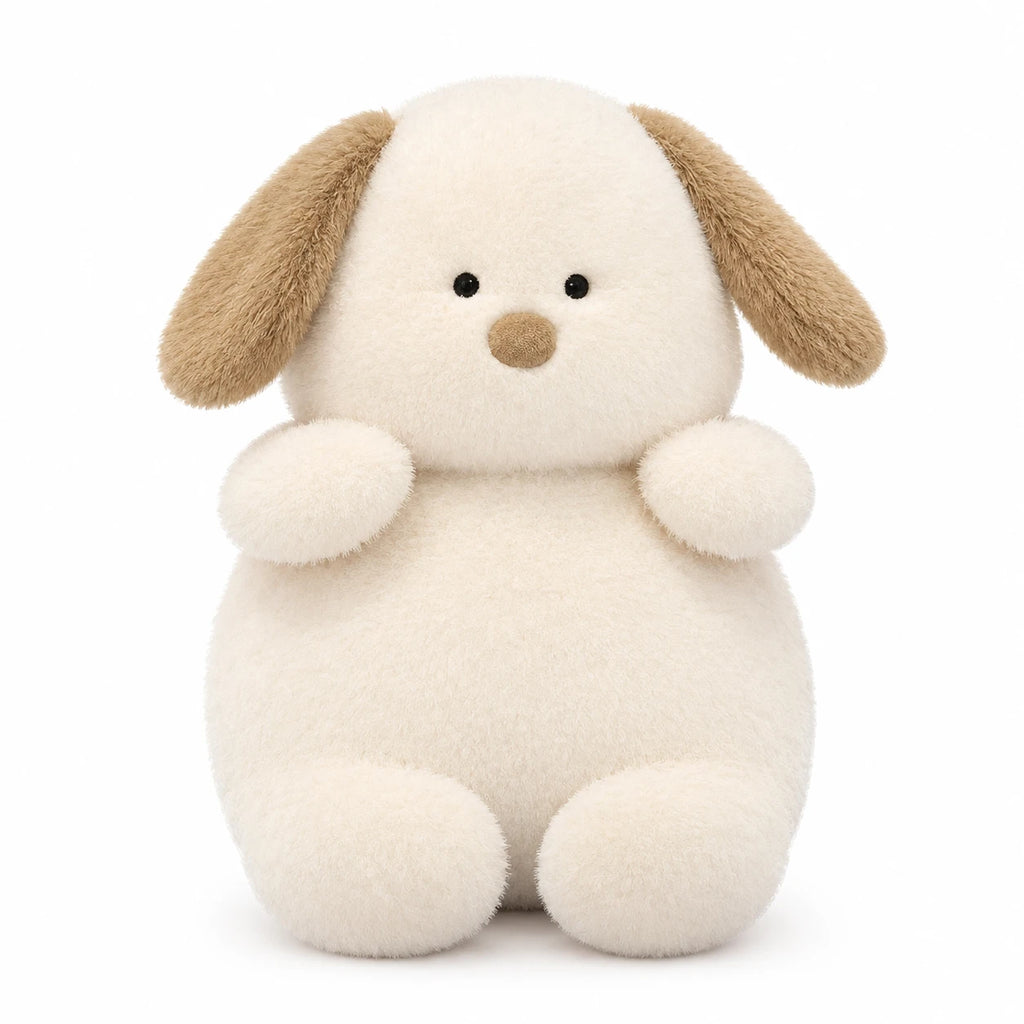 Chubby Animal Plush in Beaver, Dino, Cat, Fox, and Dog Designs - Dog