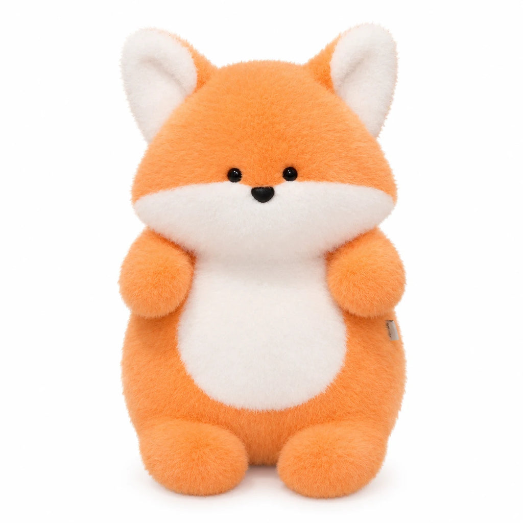 Chubby Animal Plush in Beaver, Dino, Cat, Fox, and Dog Designs - Fox