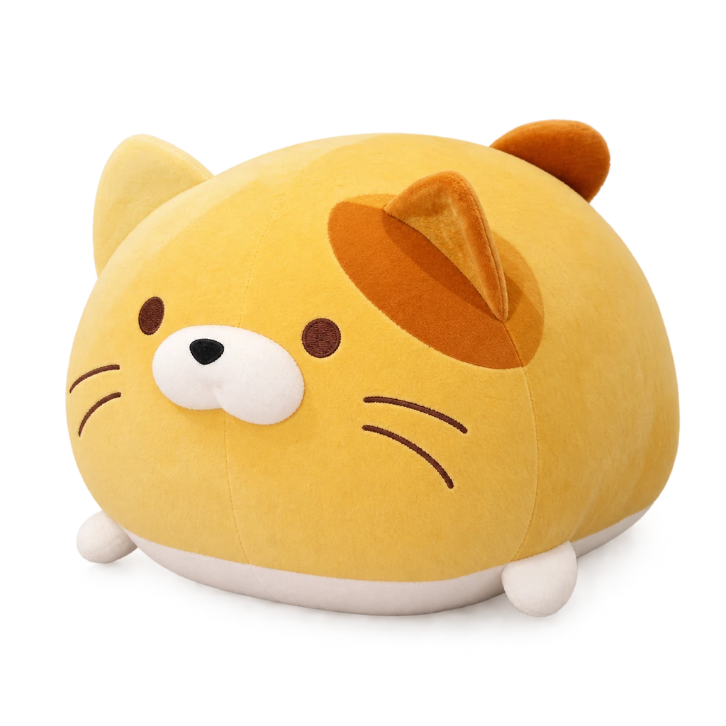 Chubby Cat Plush with Round Shape and Sweet Expression - 12in / 30cm / Brown … (3 tailles)