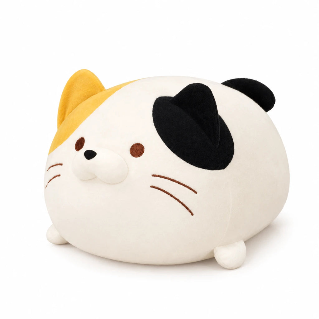 Chubby Cat Plush with Round Shape and Sweet Expression - 12in / 30cm / White … (3 tailles)