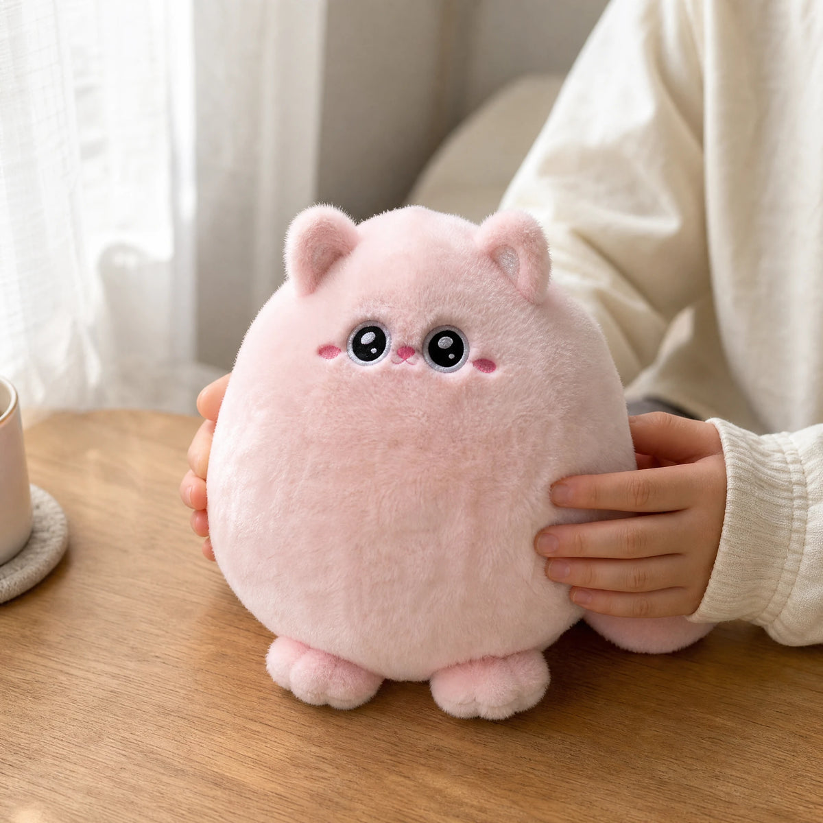Chubby Cat Plush with Wings and Rounded Body - Utilisation du produit