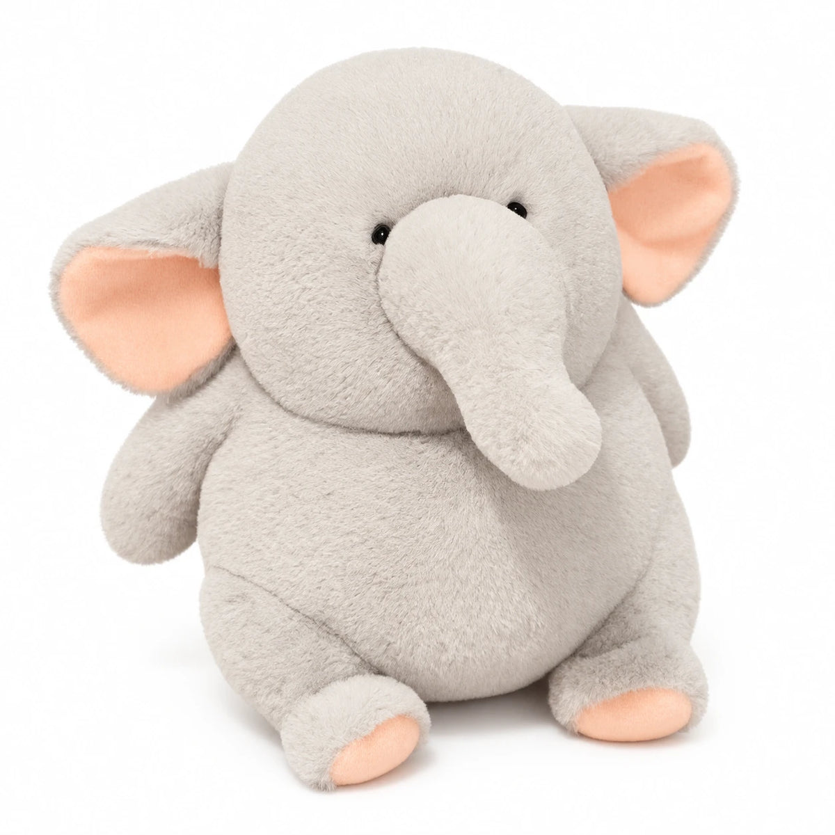 Chubby Plush Toy with Round Belly and Soft Filling - Elephant / 9in / 23cm … (3 tailles)
