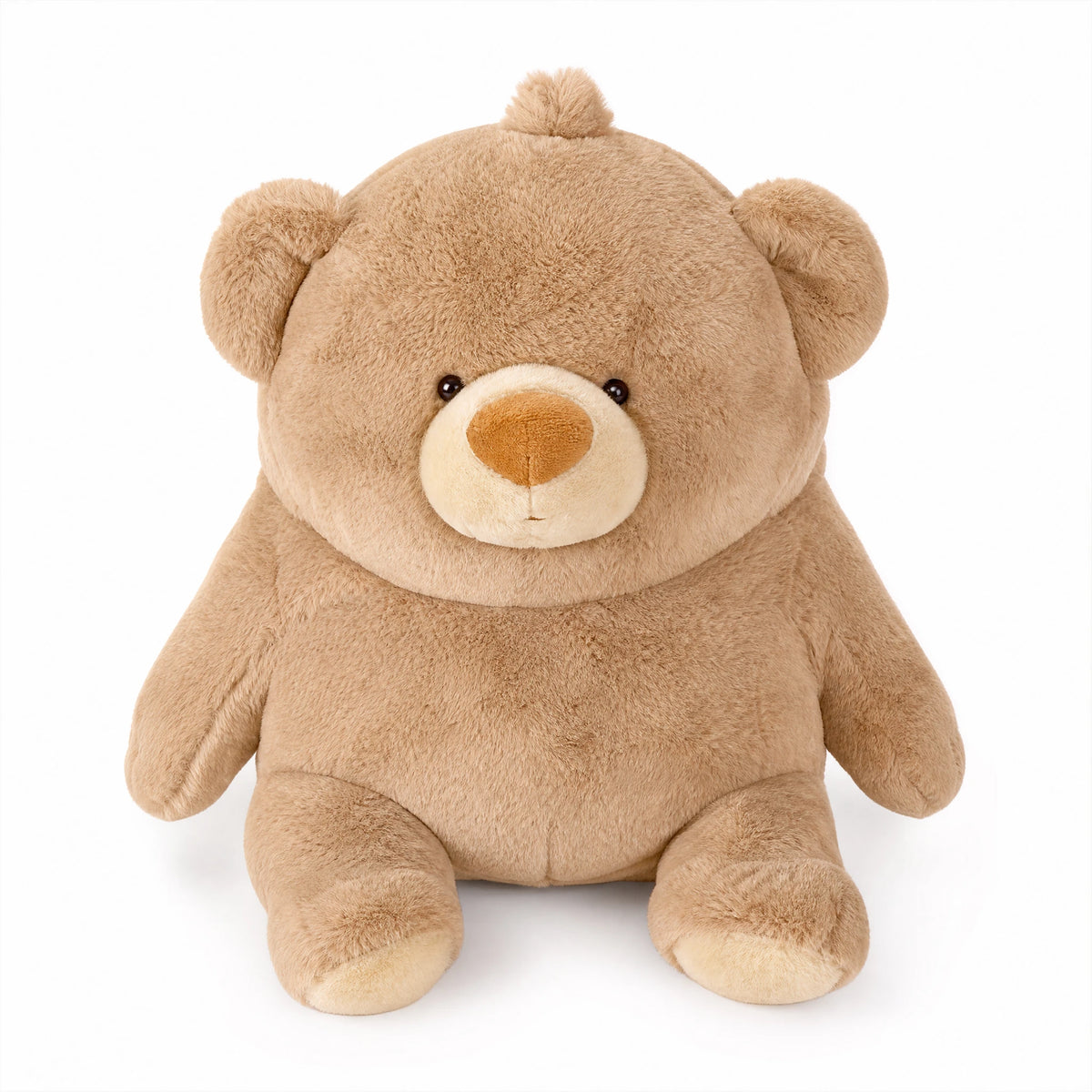 Chubby Plush Toy with Round Belly and Soft Filling - Fond blanc