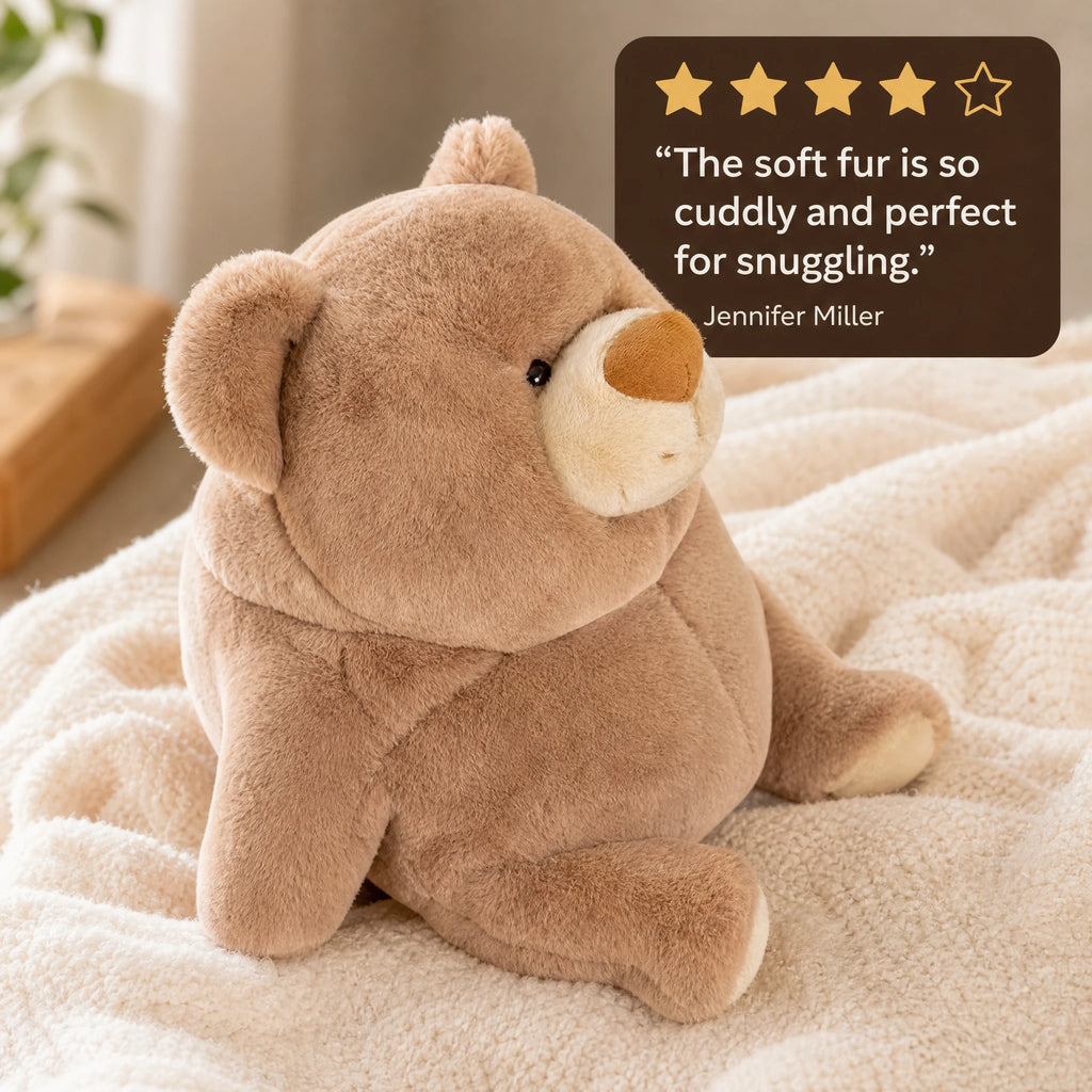 Chubby Plush Toy with Round Belly and Soft Filling - Image témoignage