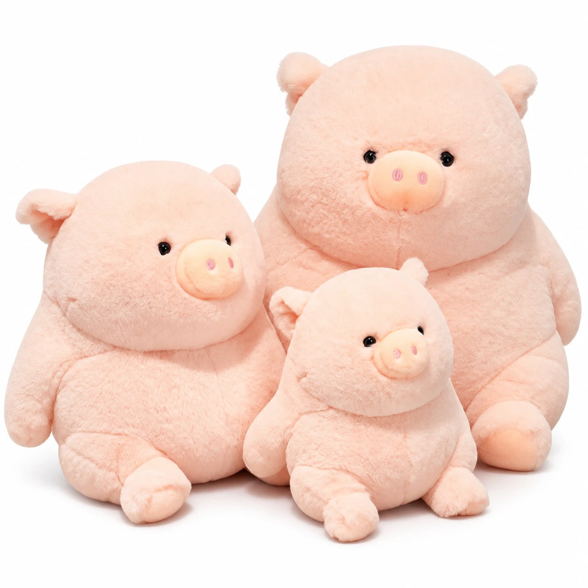 Chubby Plush Toy with Round Belly and Soft Filling - Pig / 9in / 23cm … (3 tailles)