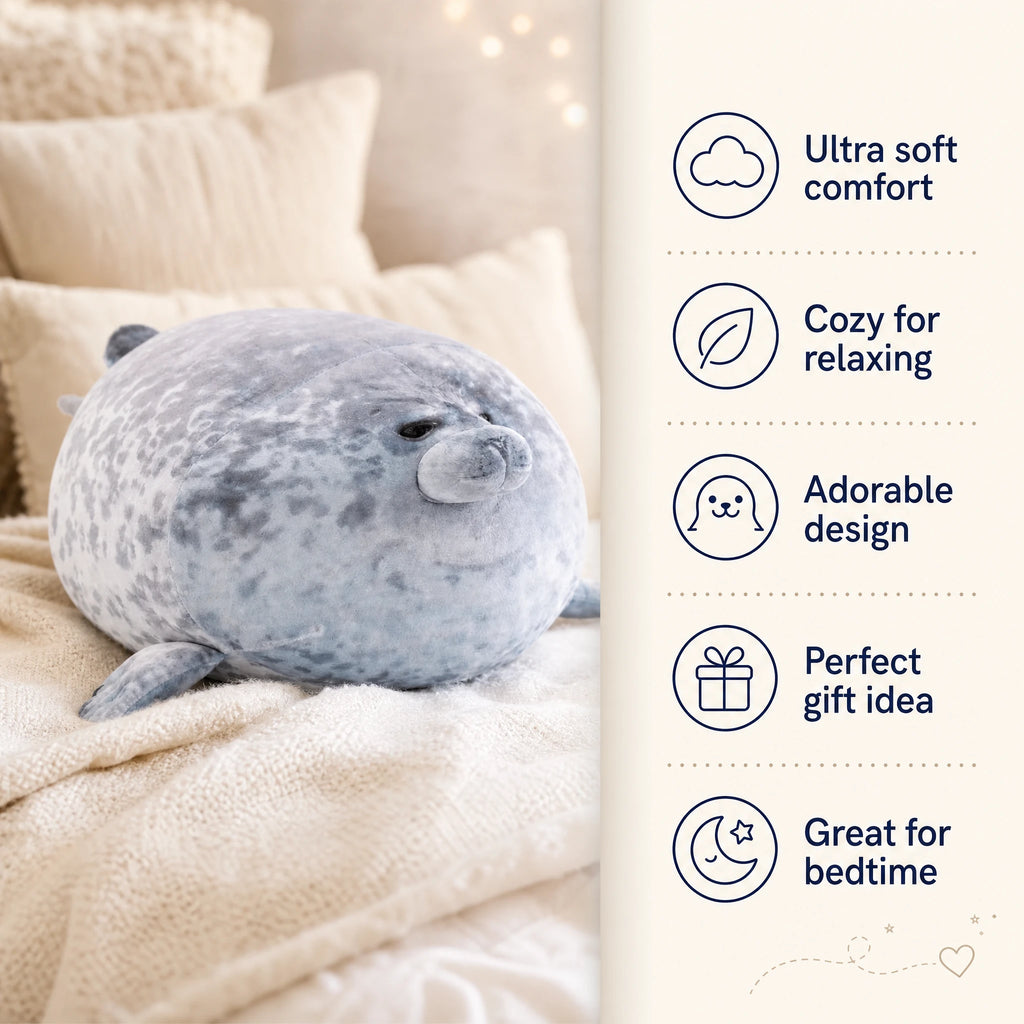 Chubby Seal Plush with Realistic Spotted Pattern - Bénéfices produit