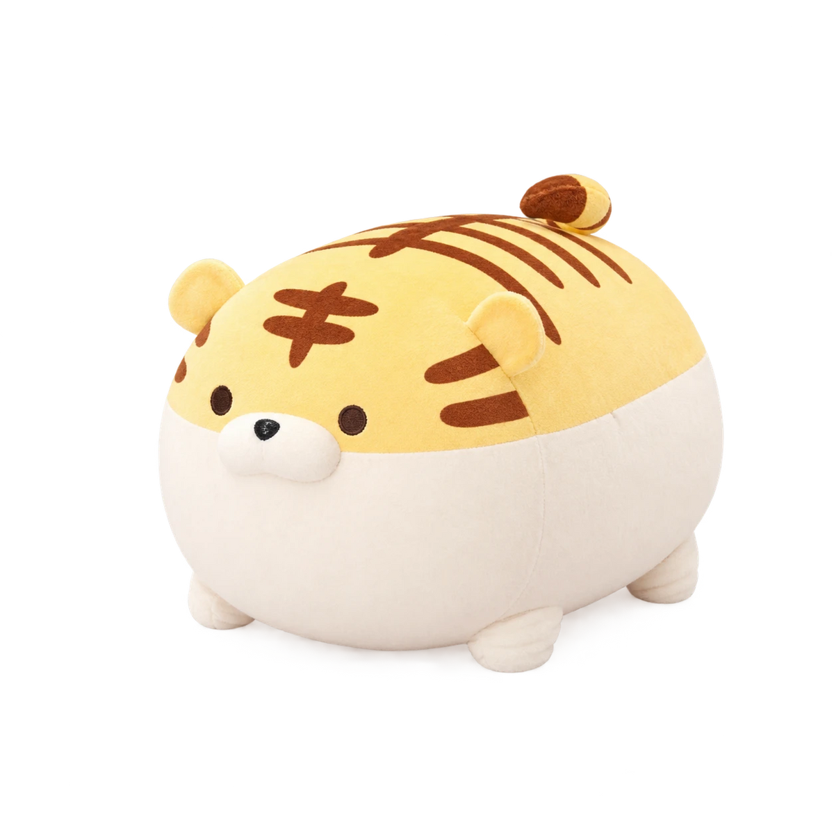 Chubby Tiger Plush with Striped Pattern and Soft Fill - Yellow / 16in / 40cm · Yellow / 20in / 50cm