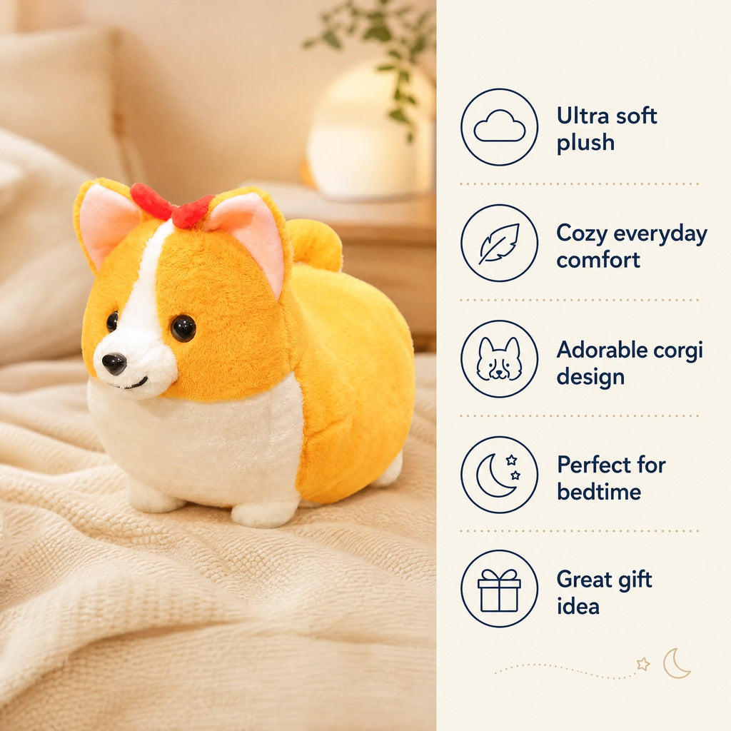Corgi Stuffed Animal with Plump Round Body - Bénéfices produit