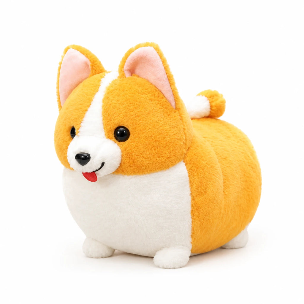 Corgi Stuffed Animal with Plump Round Body - Happy / 15in / 38cm … (3 tailles)
