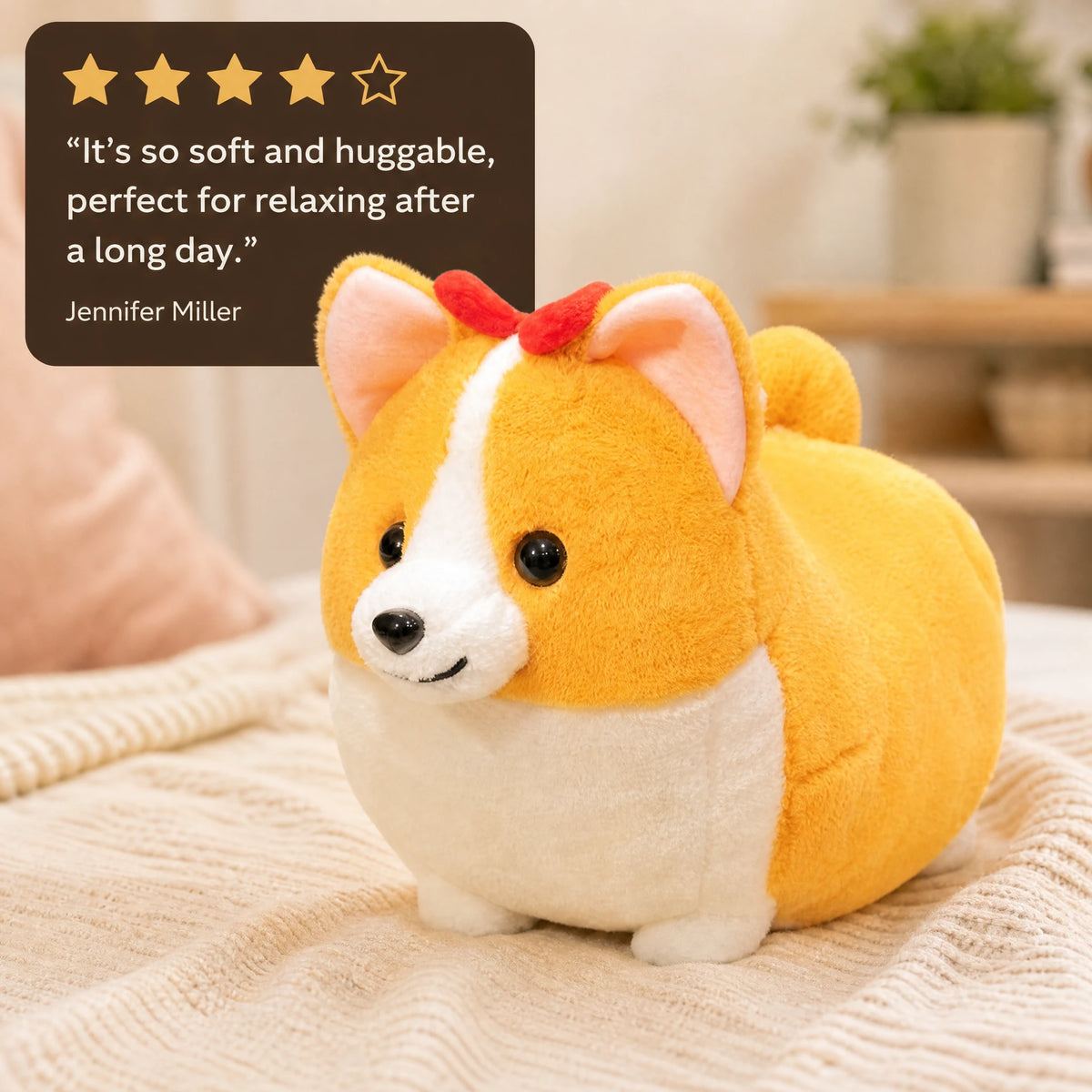 Corgi Stuffed Animal with Plump Round Body - Image témoignage