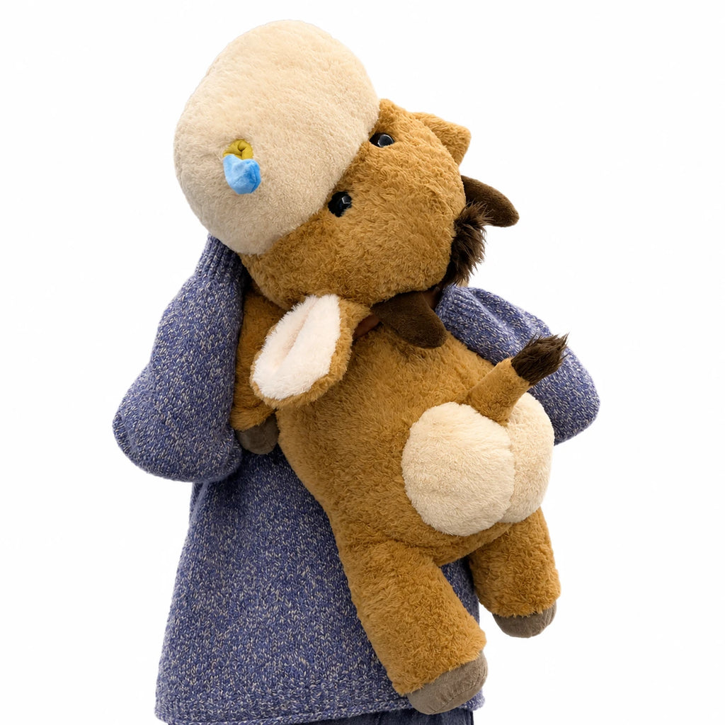 Cow Stuffed Animal with Soft Plush and Fluffy Ears - Brown / 31in / 80cm … (4 tailles)