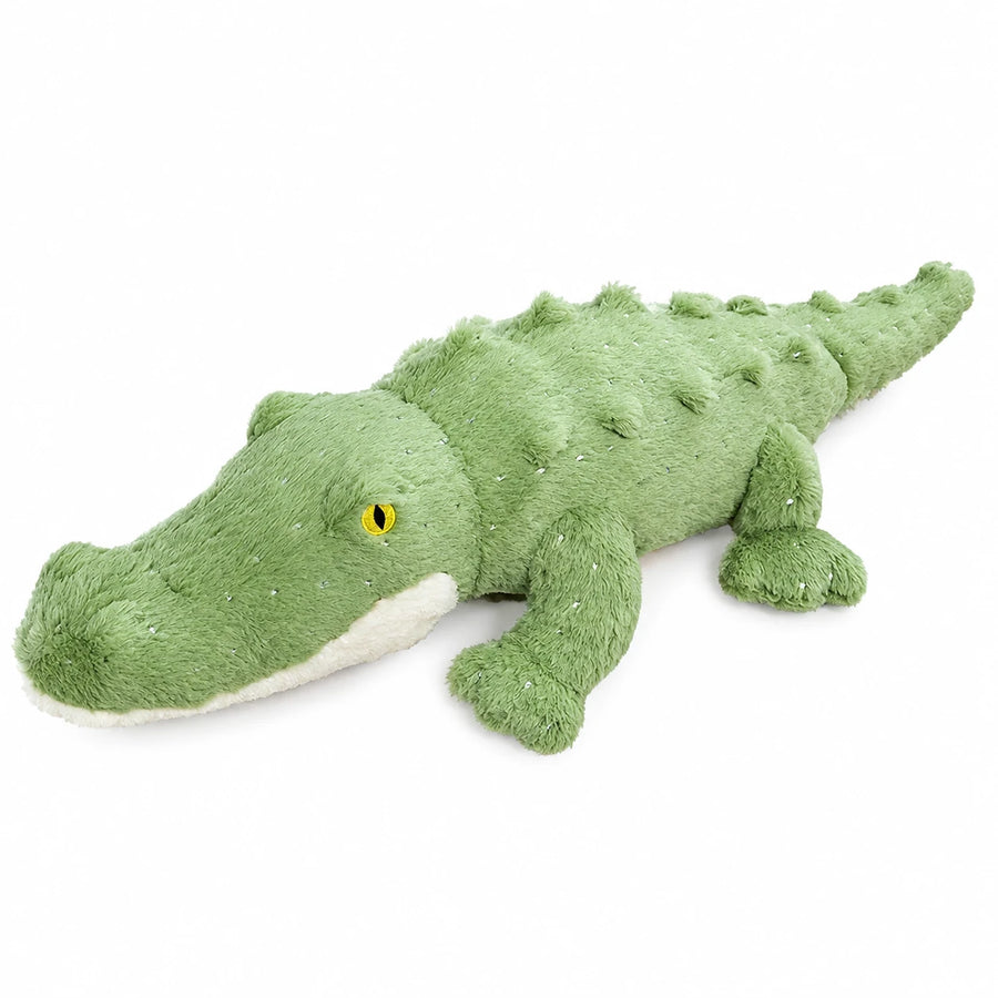 Crocodile Plush Toy in Soft Green with Textured Details - 20in / 50cm · 31in / 80cm · 43in / 110cm