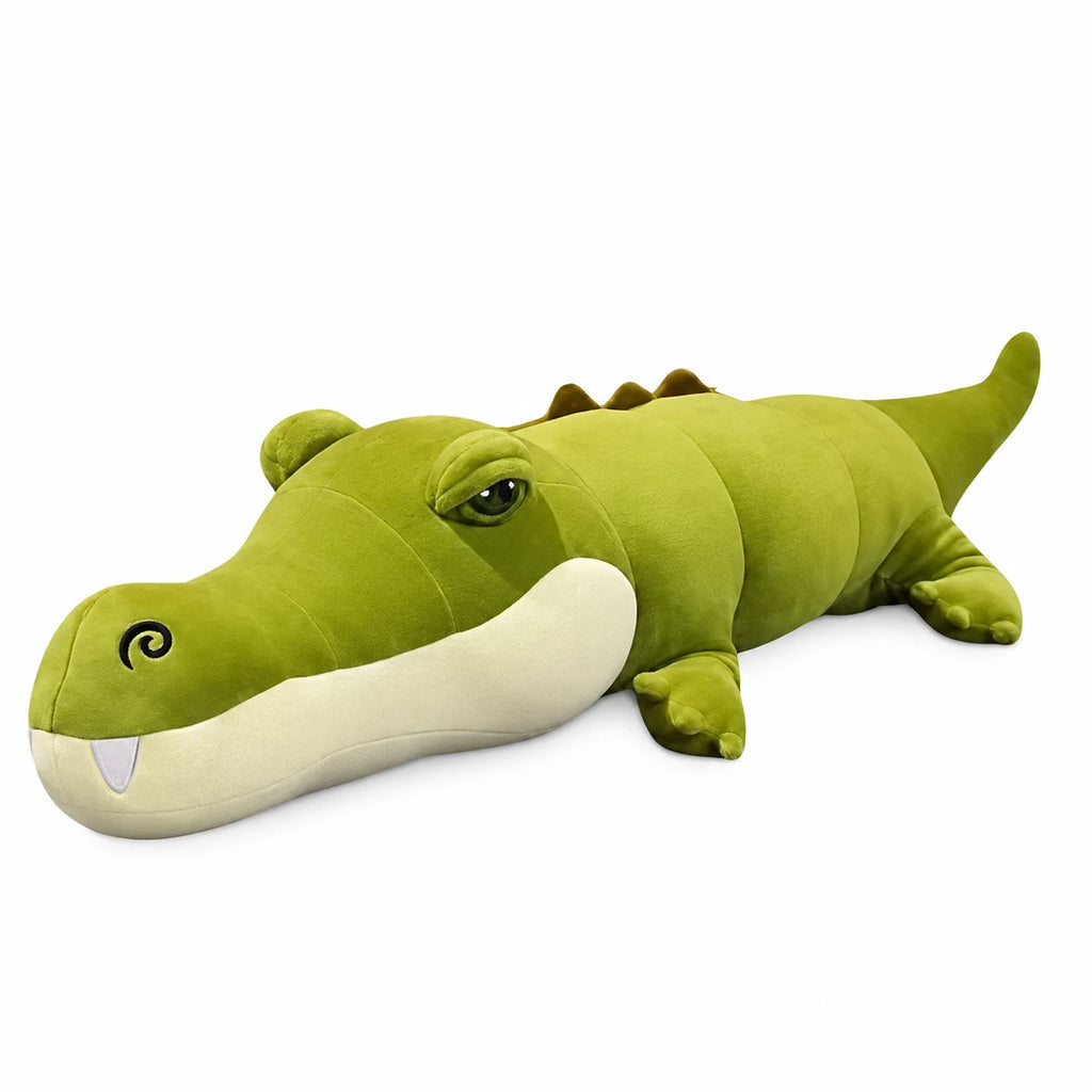 Crocodile Plush Toy in Vibrant Green with Soft Texture - 39.5in / 100cm · 31.5in / 80cm