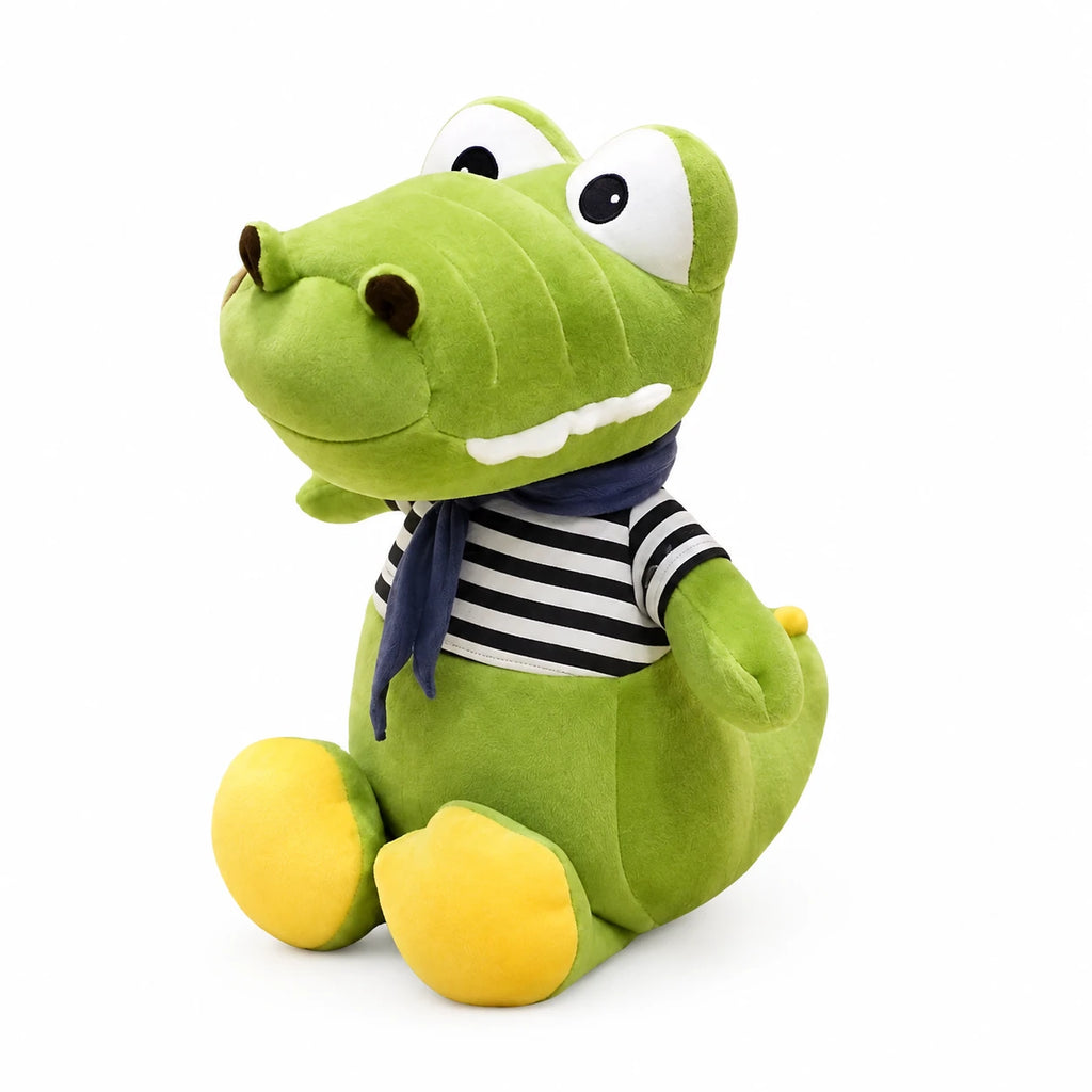 Crocodile Plush with Striped Shirt and Scarf - 12in / 30cm … (4 tailles)