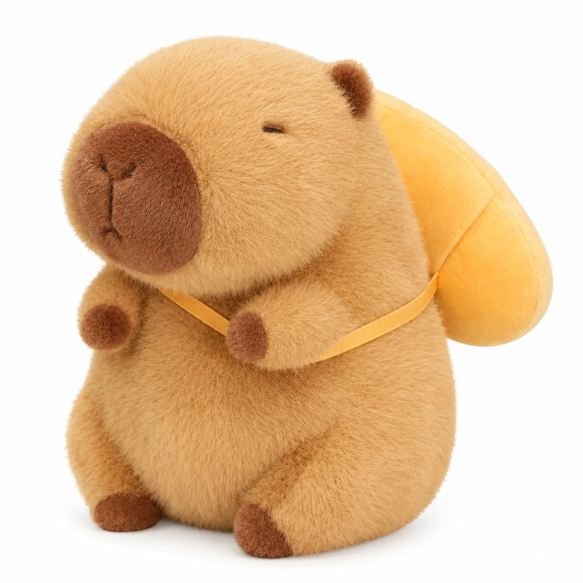 Croissant Capybara Plush with Removable Pastry Hood - Baguette Backpack / 4in / 10cm … (3 tailles)
