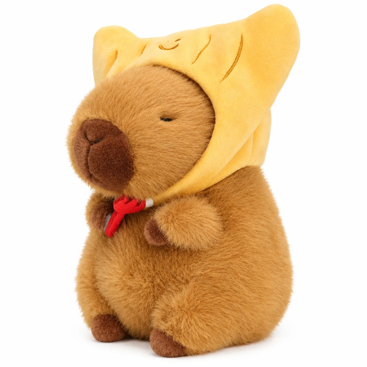 Croissant Capybara Plush with Removable Pastry Hood - Croissant Hat / 4in / 10cm … (3 tailles)