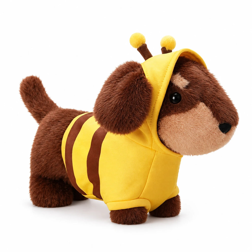 Dachshund Plush in Outfit – Dressed Sausage Dog - Yellow / 10in / 25cm · Yellow / 13in / 35cm