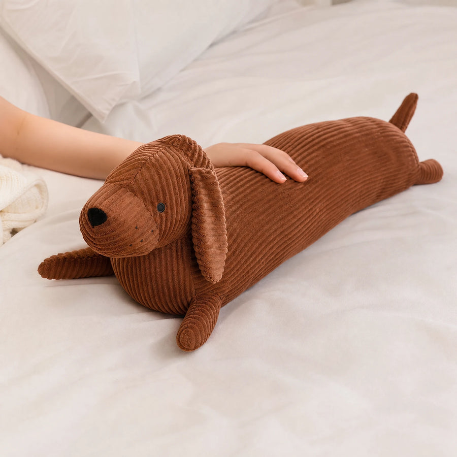 Dachshund Plush with Long Body and Corduroy Texture - Utilisation du produit