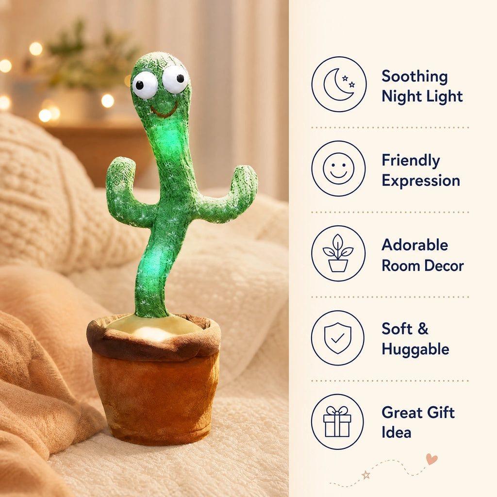 Dancing Cactus Plush Toy with Music and Movement - Bénéfices produit