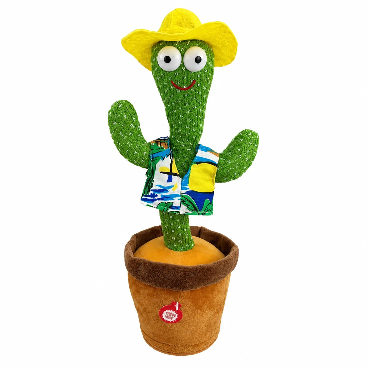 Dancing Cactus Plush Toy with Music and Movement - Cowboy