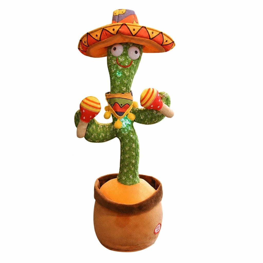 Dancing Cactus Plush Toy with Music and Movement - Mexican