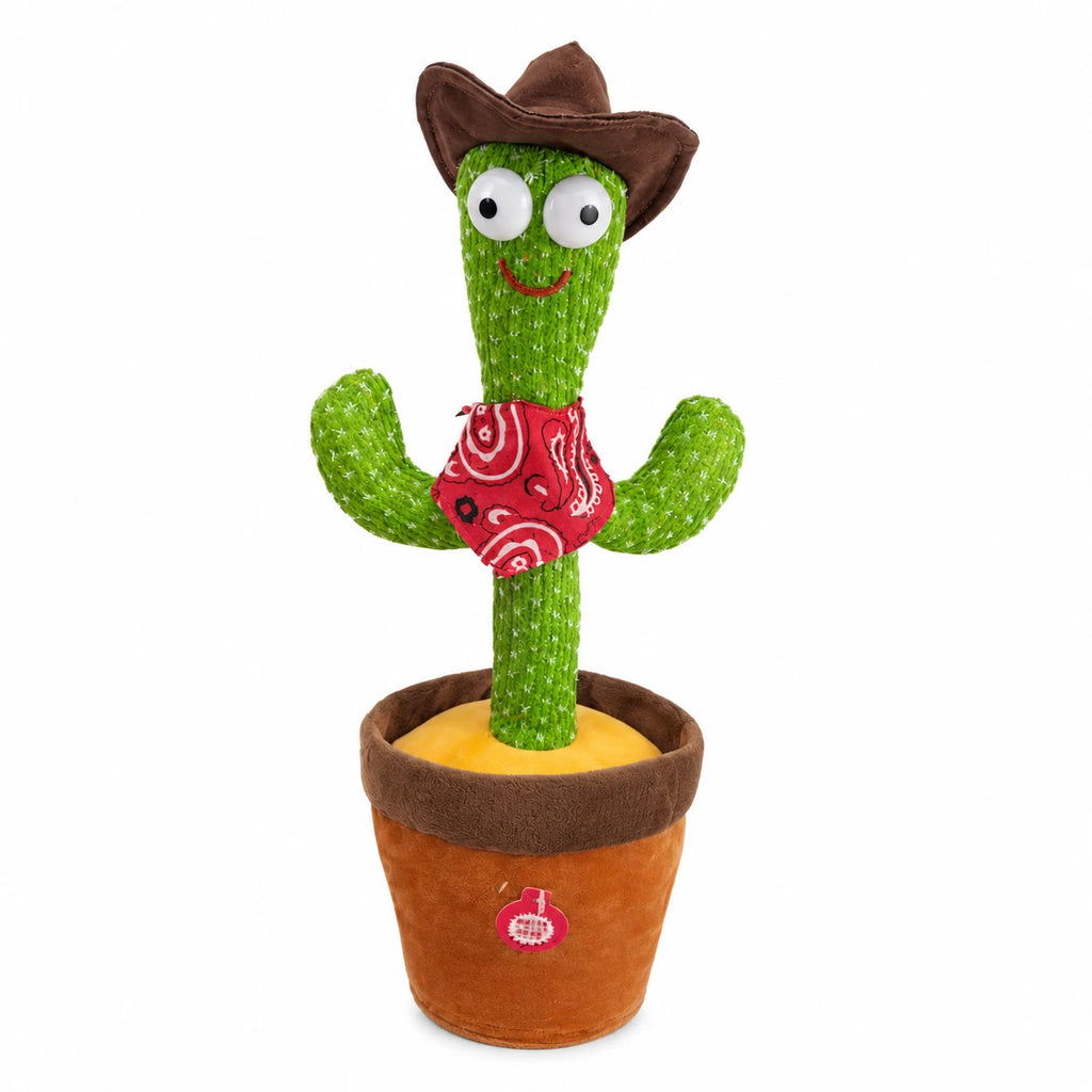 Dancing Cactus Plush Toy with Music and Movement - Scarf