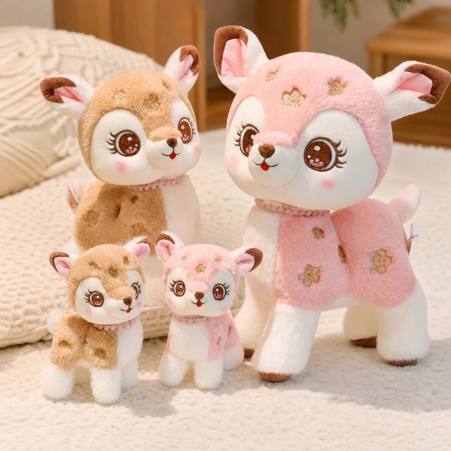 Deer Plush Toy with Sakura Blossom Embroidery - Utilisation du produit