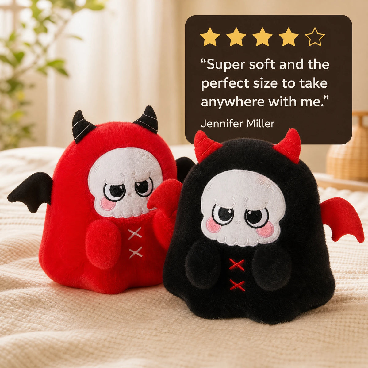 Devil Plush with Skull Face and Wings - Image témoignage