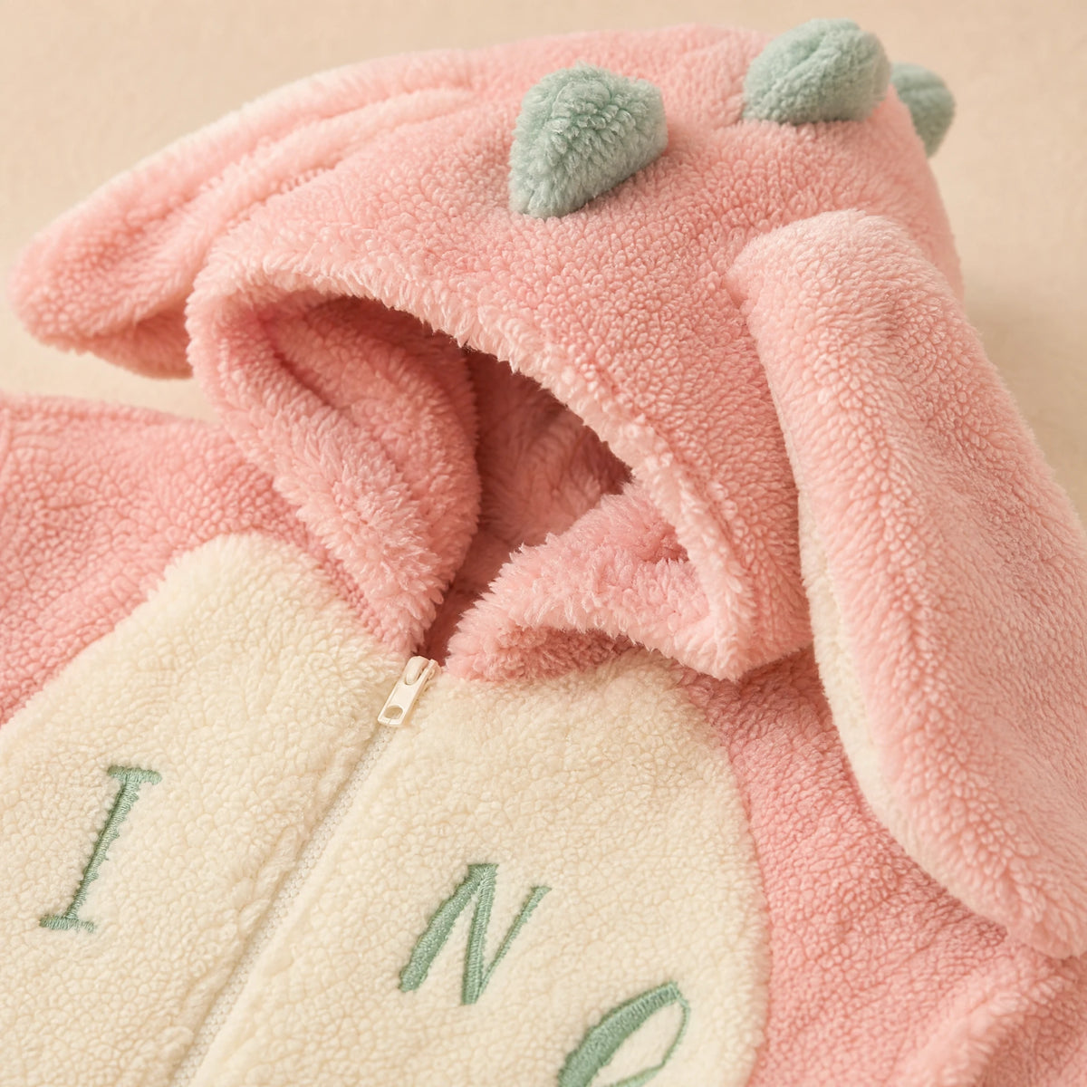 Dinosaur Onesie Pajamas with Hood and Paw Prints - Détail matière