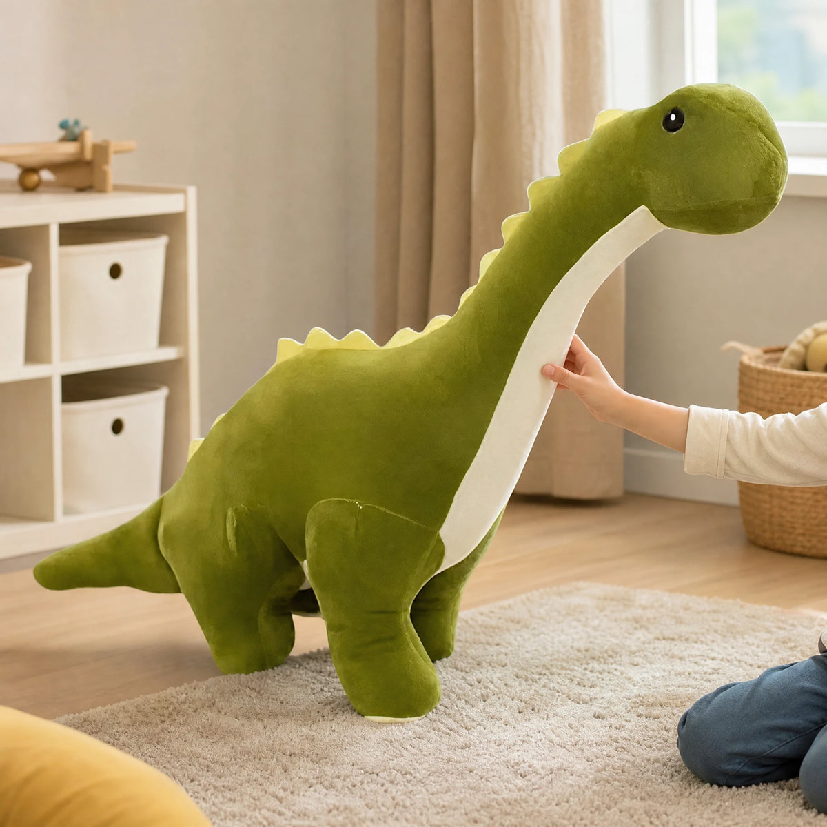 Dinosaur Plush Long Neck Brontosaurus in Green - Utilisation du produit