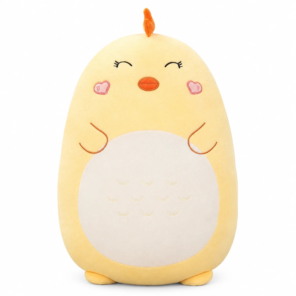 Dinosaur Plush Pillow – Soft Cuddly Buddy with Chubby Design - 45cm / 17in / Mochi the Chicken … (3 tailles)