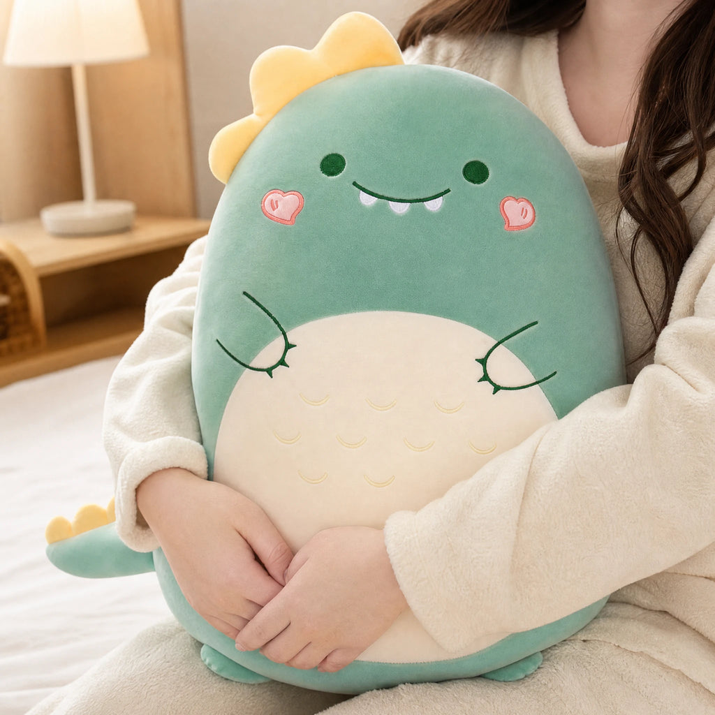 Dinosaur Plush Pillow – Soft Cuddly Buddy with Chubby Design - Utilisation du produit