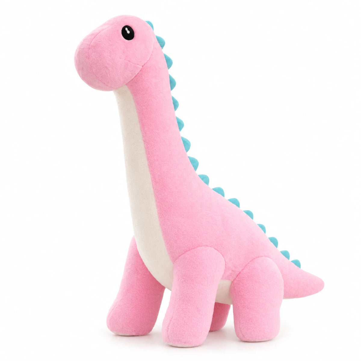 Dinosaur Plush Toy Long Neck Brachiosaurus Blue - Cora - Pink / 14in / 35cm … (4 tailles)