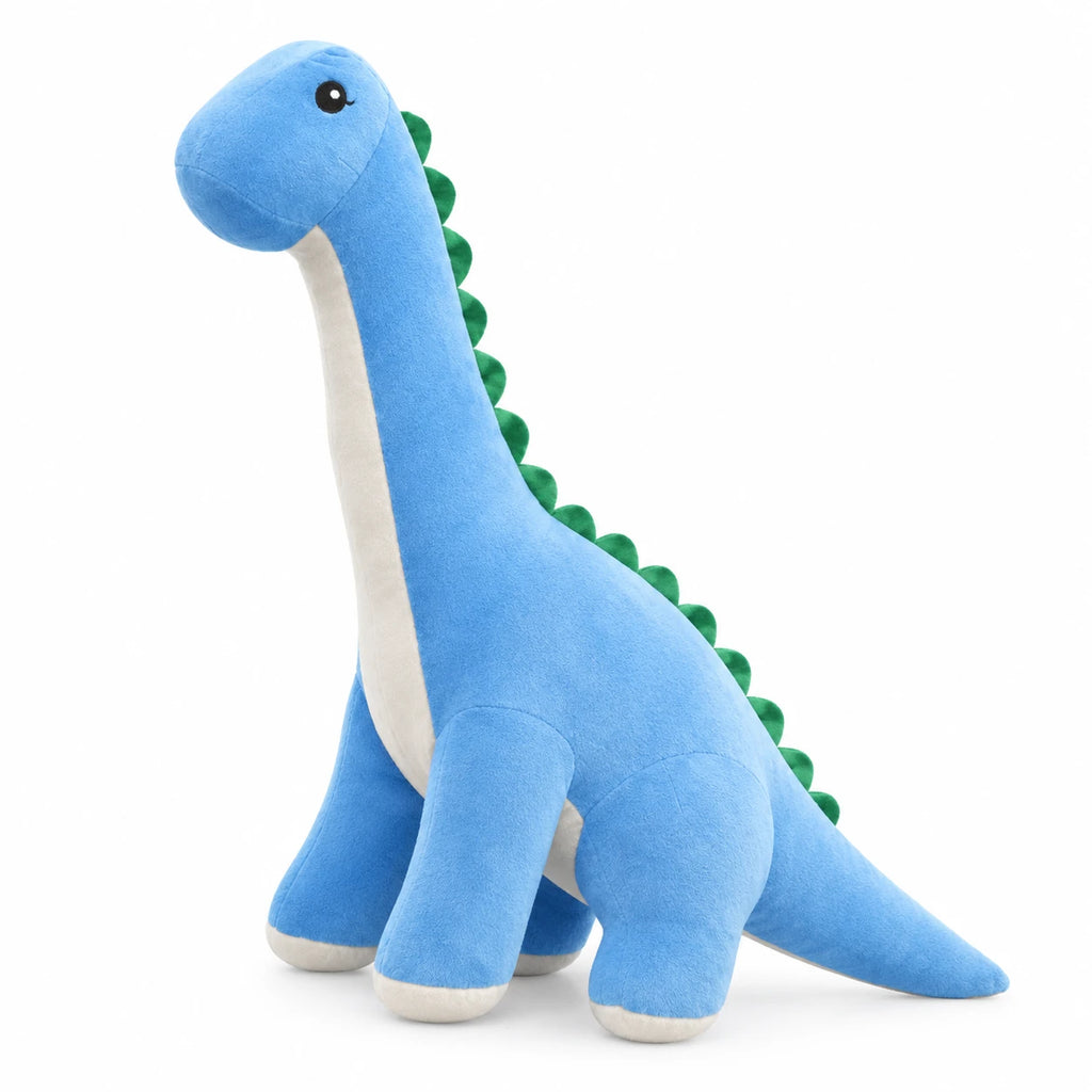 Dinosaur Plush Toy Long Neck Brachiosaurus Blue - Dinky - Blue / 14in / 35cm … (4 tailles)