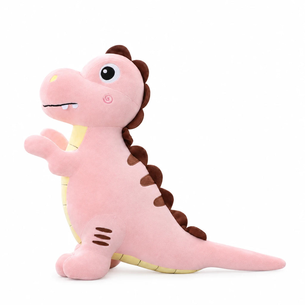 Dinosaur Plush Toy Pink T-Rex with Brown Spikes - 15.5in / 40cm … (4 tailles)