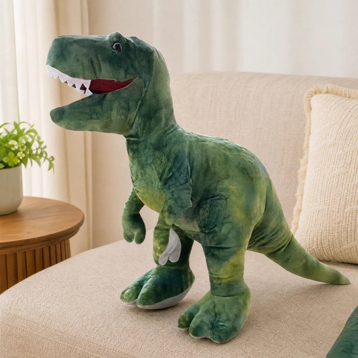 Dinosaur Plush Toy – T-Rex Stuffed Animal with Open Jaw - Utilisation du produit