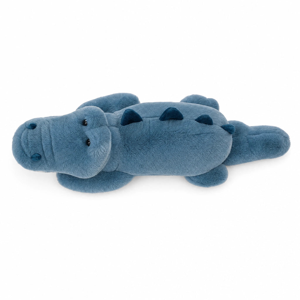 Dinosaur Plush Toy with Soft Spikes in Blue - Fond blanc