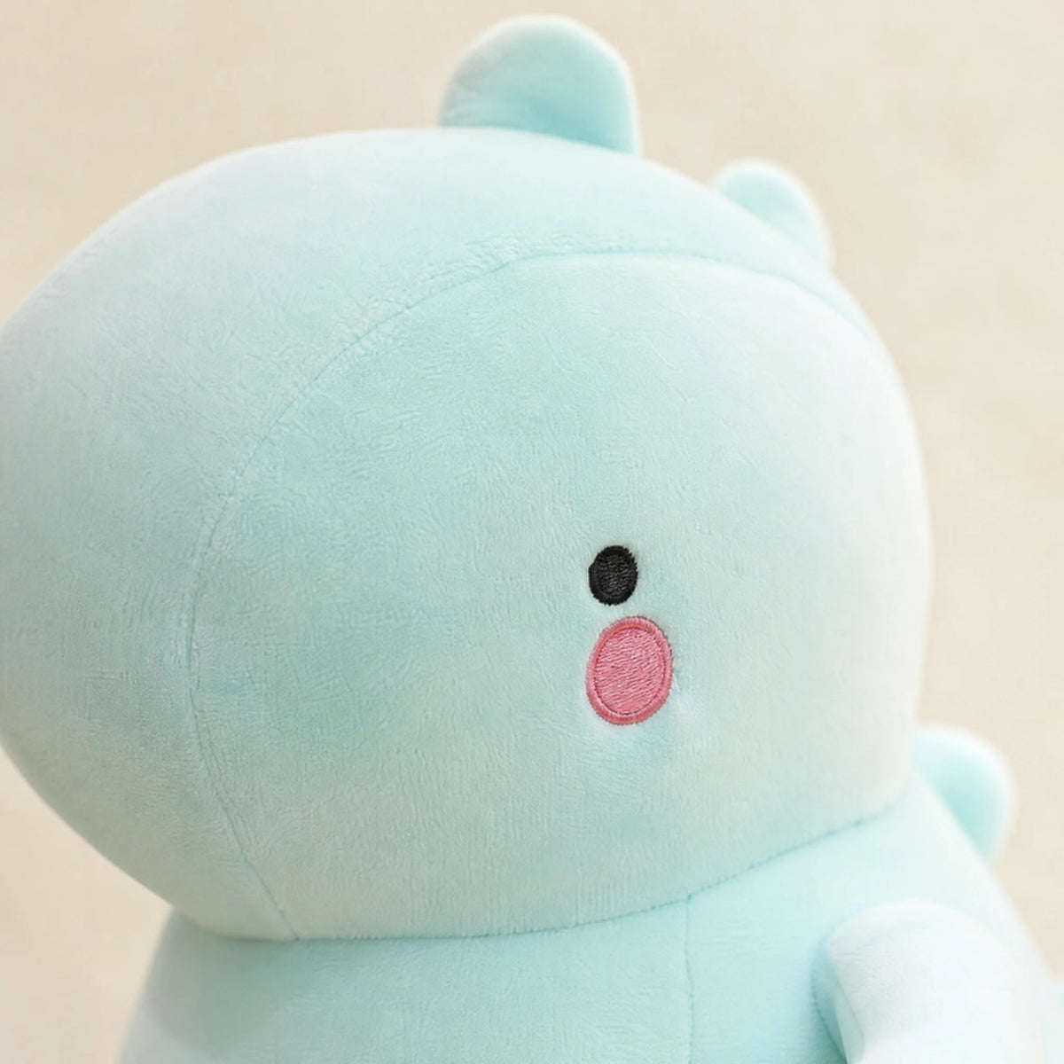Dinosaur Plush with Soft Fabric in Pink and Blue - Détail matière