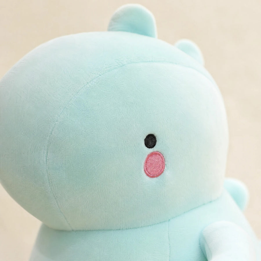Dinosaur Plush with Soft Fabric in Pink and Blue - Détail matière