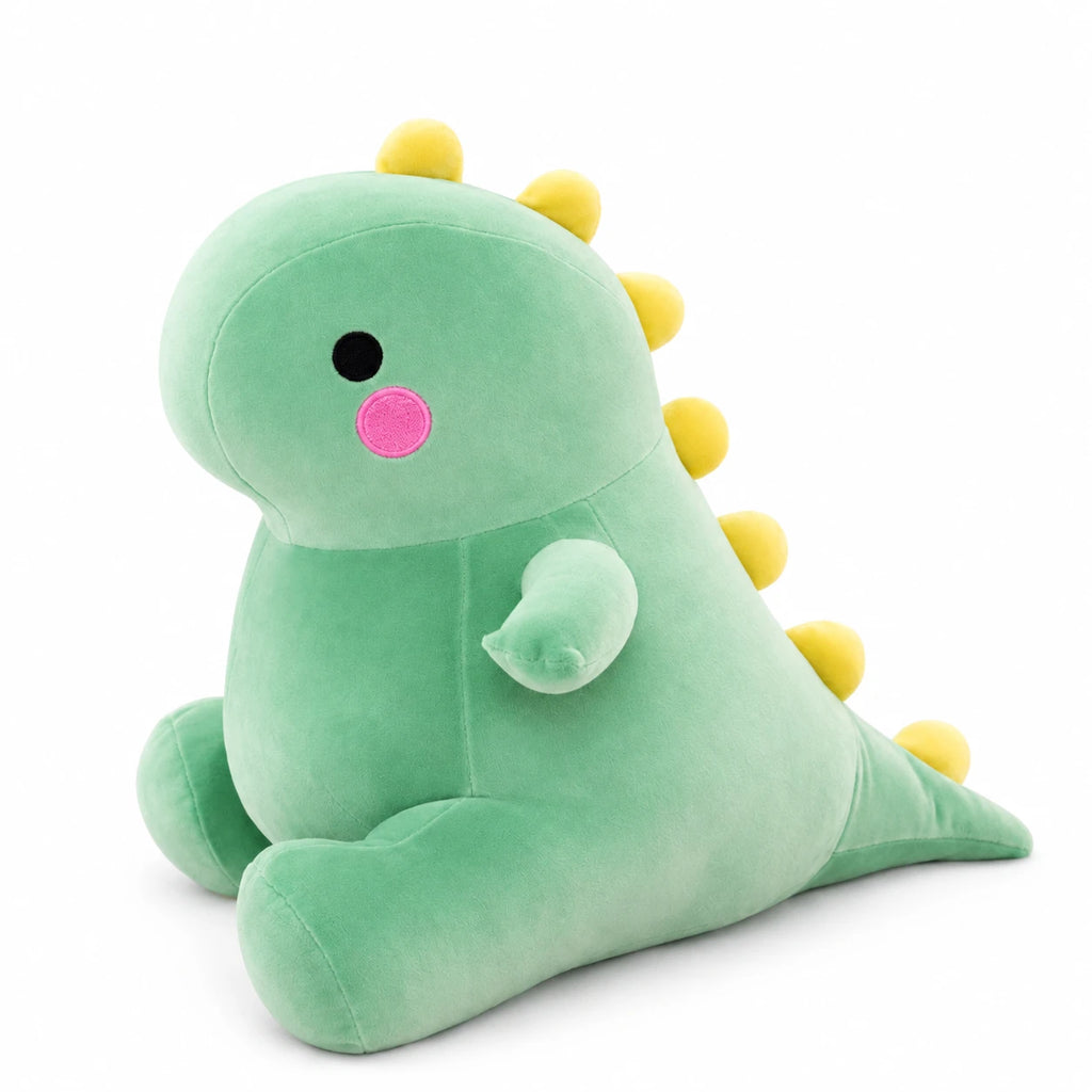 Dinosaur Plush with Yellow Spikes and Soft Fabric - Green / 8in / 20cm … (5 tailles)