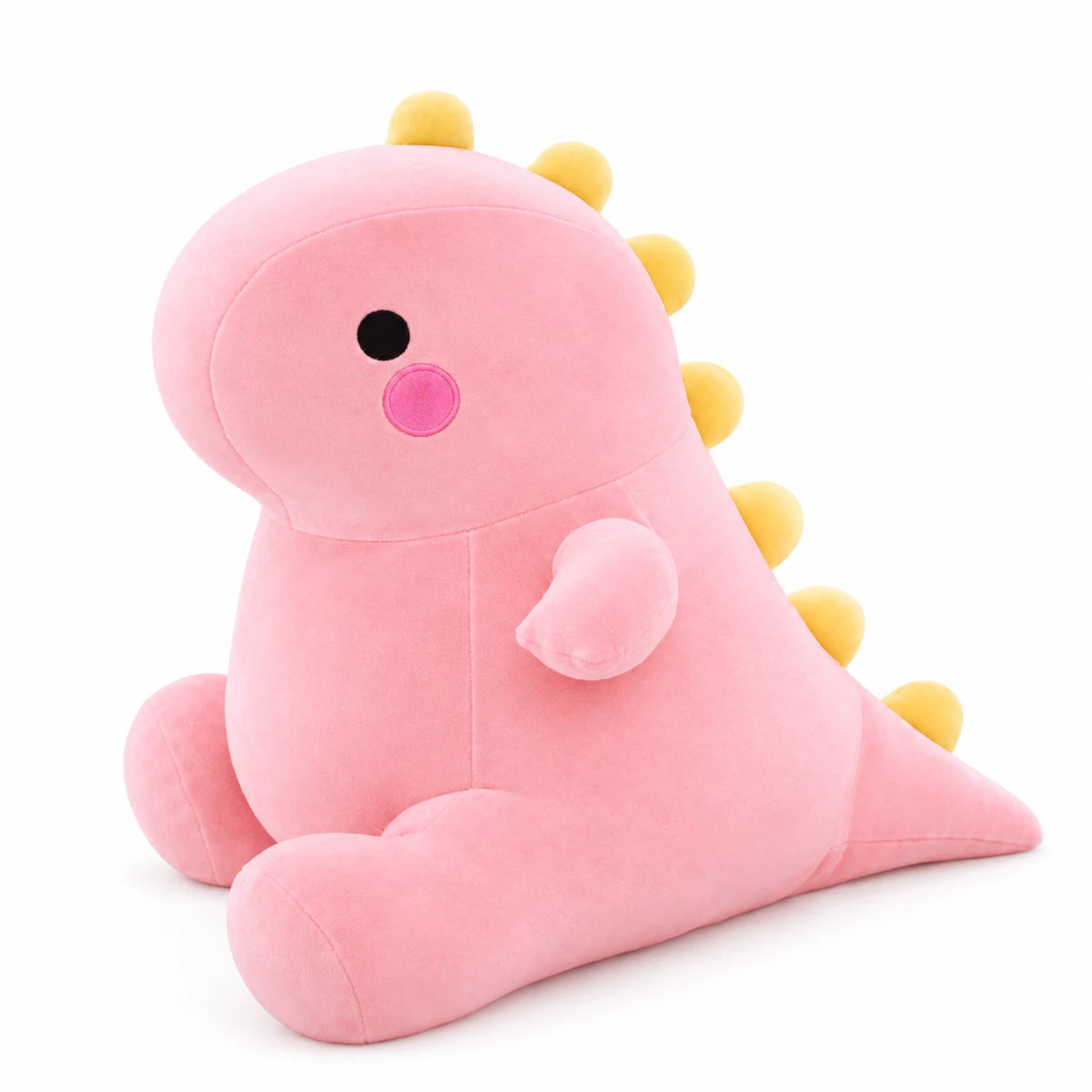 Dinosaur Plush with Yellow Spikes and Soft Fabric - Pink / 8in / 20cm … (5 tailles)