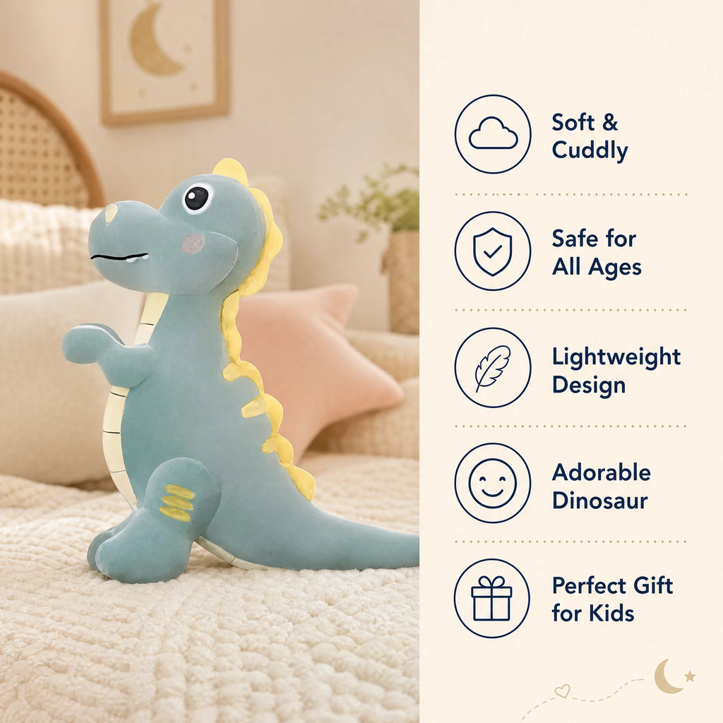 Dinosaur Plush with Yellow Spines and Soft Fabric - Bénéfices produit