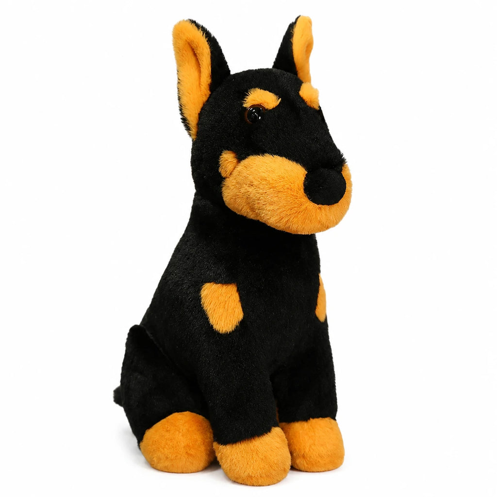 Doberman Plush with Black and Tan Markings - 12in / 30cm · 18in / 45cm · 21in / 55cm