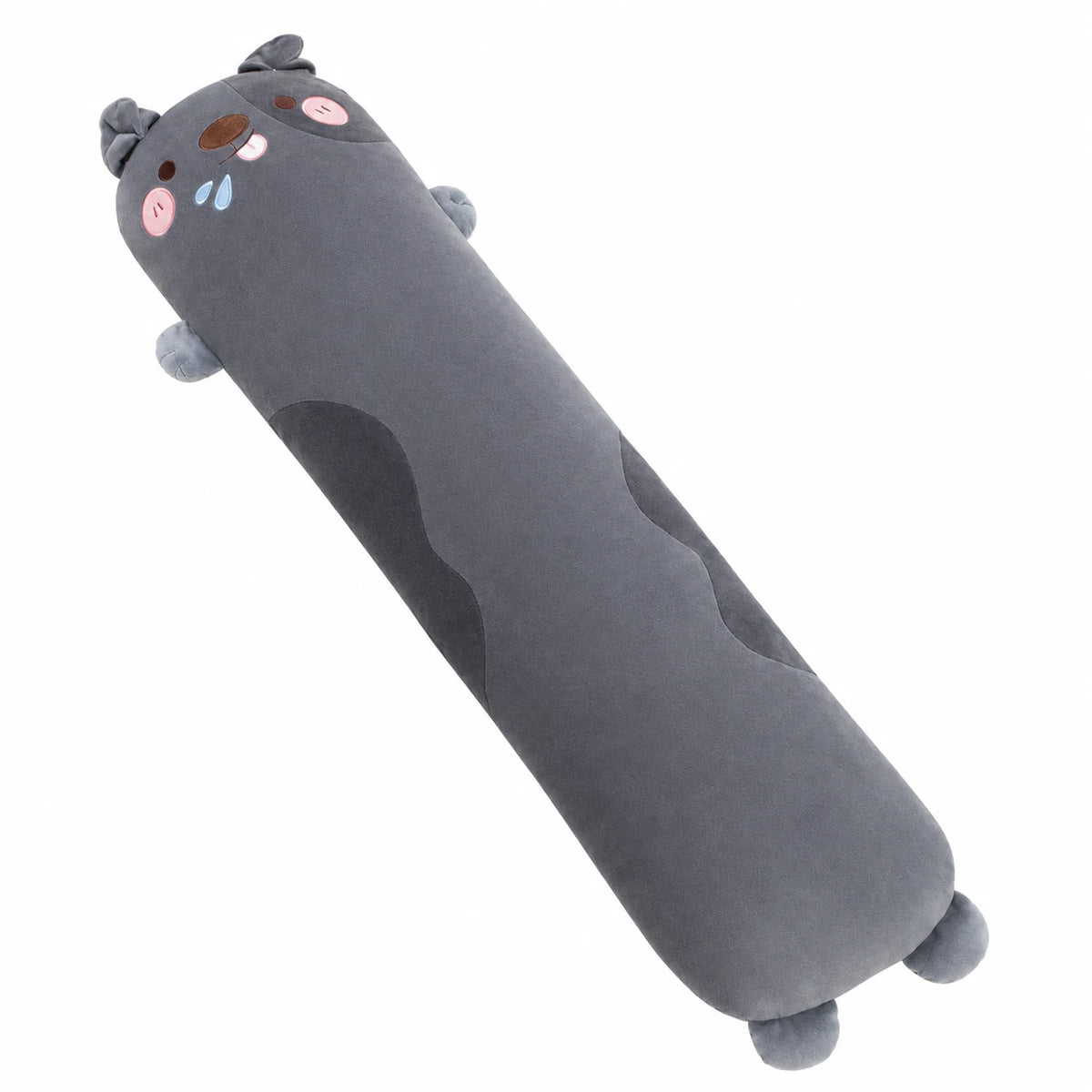 Dog Body Pillow in Soft Plush with Huggable Design - Dark Gray / 27in / 70cm … (3 tailles)