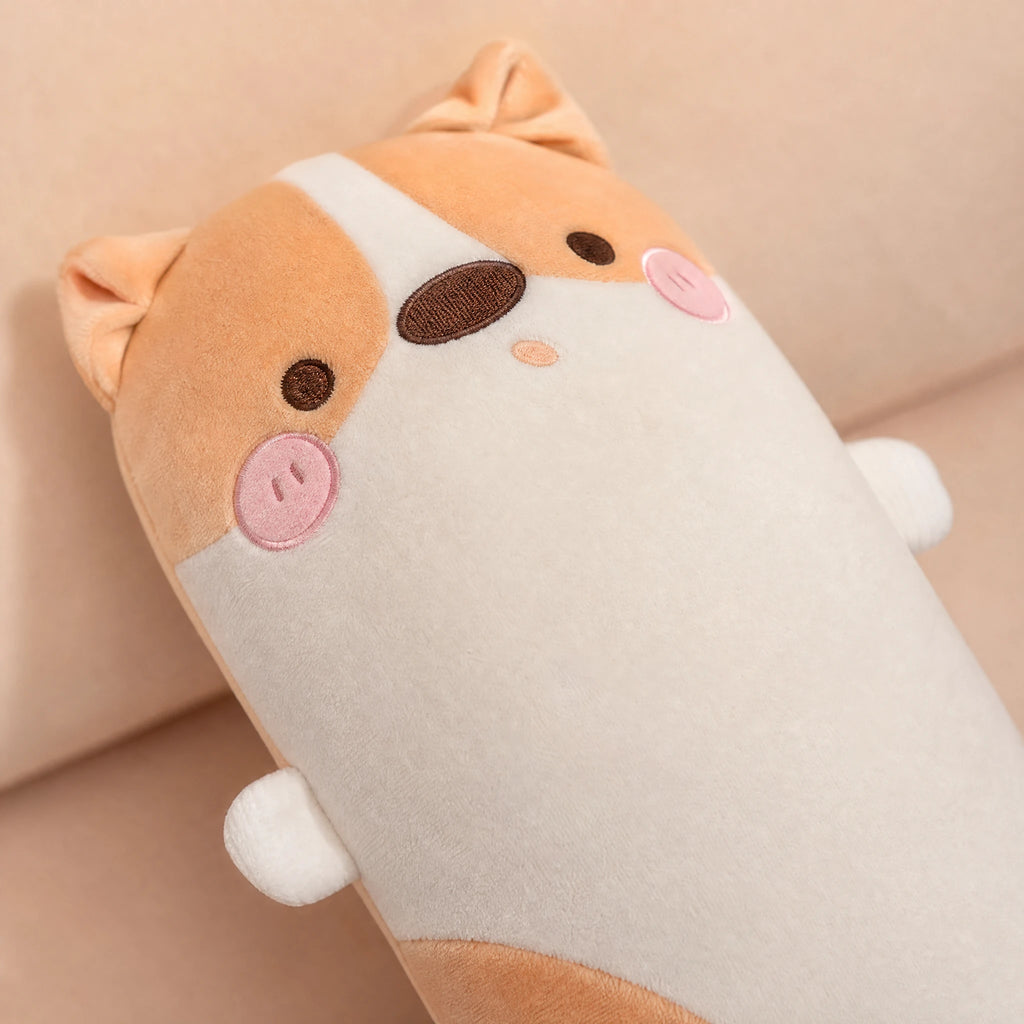 Dog Body Pillow in Soft Plush with Huggable Design - Détail matière