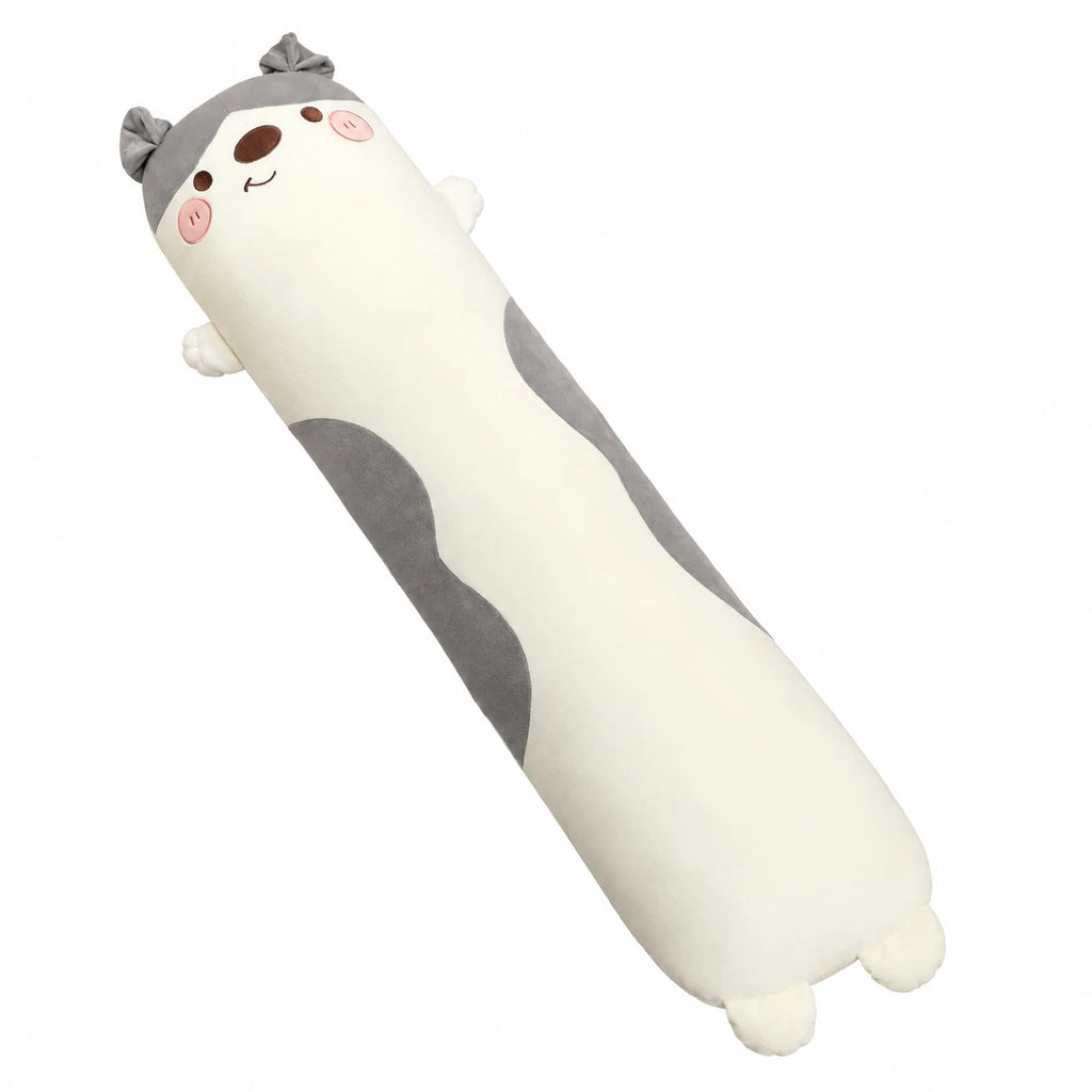 Dog Body Pillow in Soft Plush with Huggable Design - Spotty Gray / 27in / 70cm … (3 tailles)