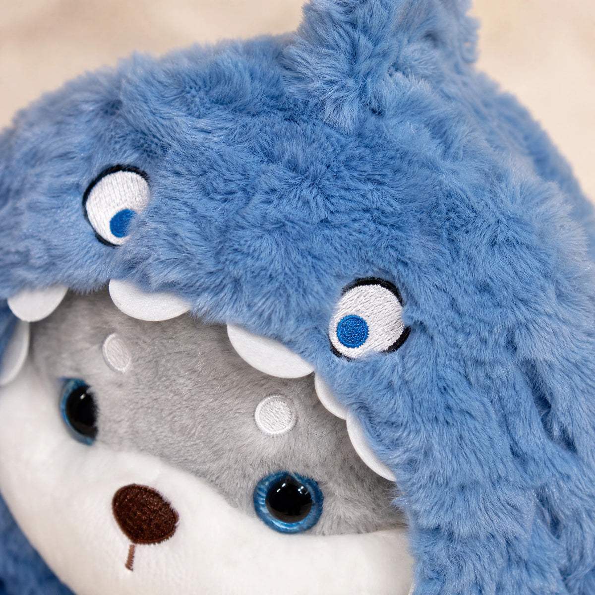 Dog Cat Shark Plush with Removable Hoodie Costume - Détail matière
